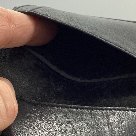 Rare Vintage YSL Mens Pre-Owned Black Aniline Cowhide Leather Card Wallet - Picture 8 of 12